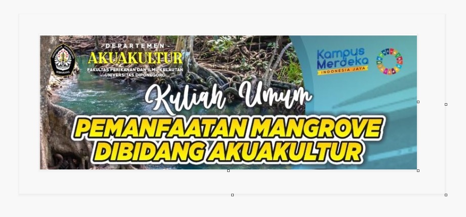 Public Lecture “Utilization of Mangroves in Aquaculture”