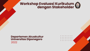 Workshop Evaluasi Kurikulum S1-Akuakultur dengan Stakeholder